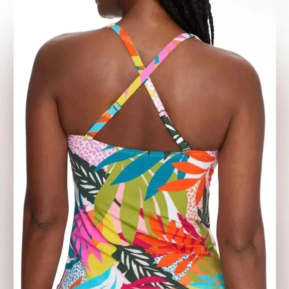 Bleu Rod Beattie Tankini Swimsuit Size 6D and Sarong Hipster Bottom Size 6 - Picture 3 of 11